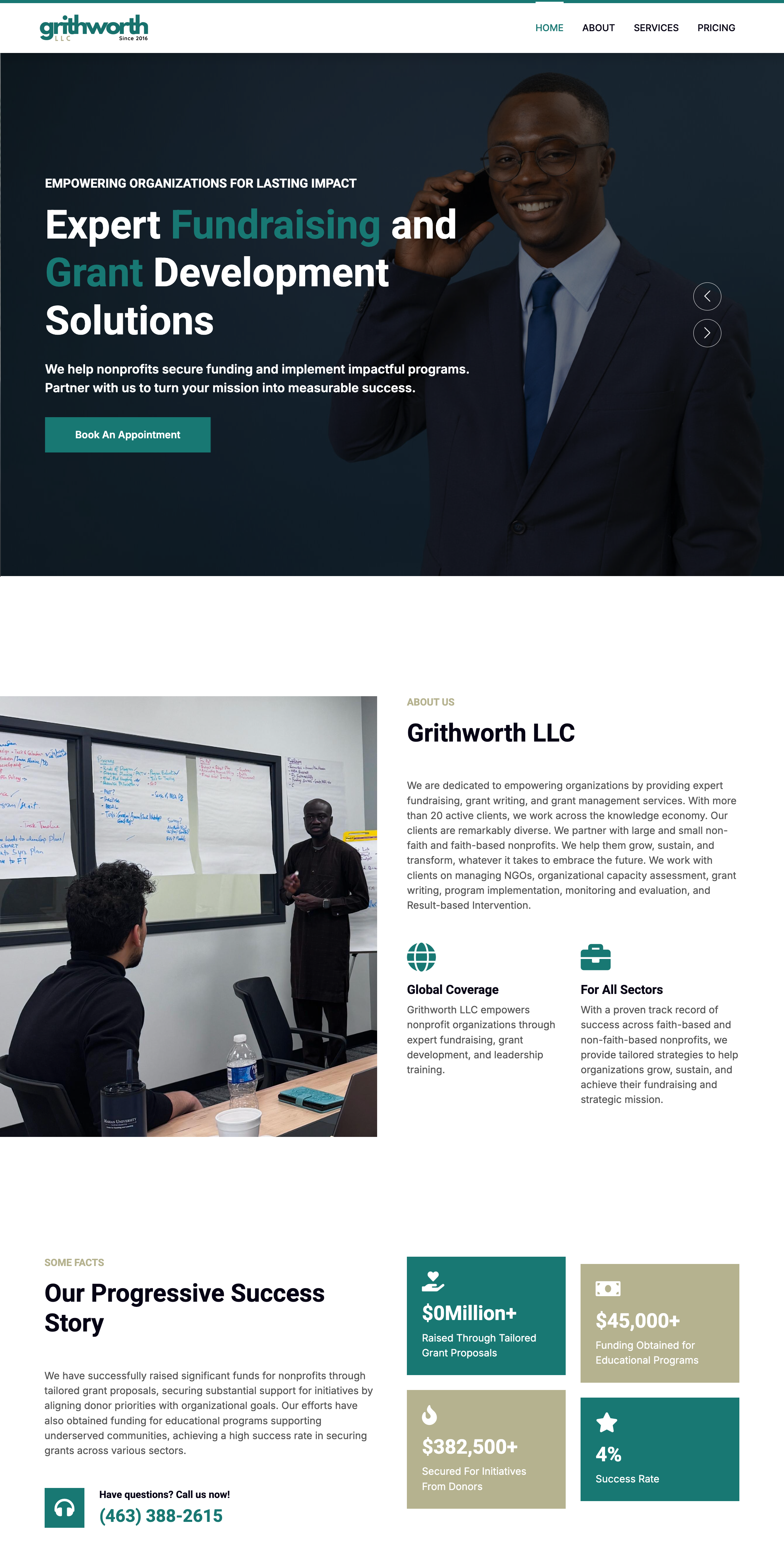 Grithworth Website - Screenshot 1